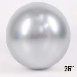 Riesenballon 36" CHROME, Silber (1 Stück).)