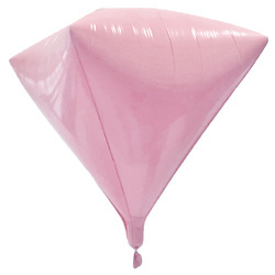 Rosa Macaron Diamant Ballon (24 Zoll)