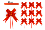 Dekorative rote Schleife mit Goldrand - 21 cm (10er Set).)