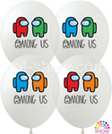 Unter US bedruckte Gummiballons (10 Stück).)