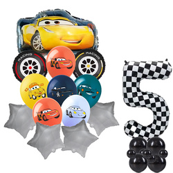 Satz von 5 Autos Folie und Gummi bedruckte Ballons