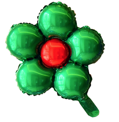 Mini-Folienballon Grüne Blume