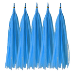 Schwanz für Ballons Blau, Quaste (5Stk)