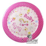 Baby Girl Pappteller (10 Stück).)