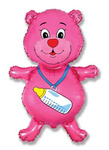 Foil Balloon "Pink Bear" Flexmetal