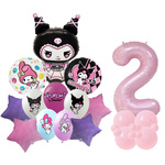 2er-Set Kuromi Folien- und Gummiballons bedruckt