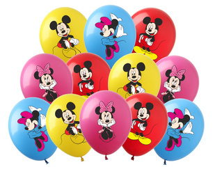 Mickey Minnie bedruckte Gummiballons (12 Stück).)