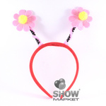 Plastikstirnband Rosa Blumen