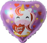 Einhorn-Herz-Folienballon Ich liebe dich (45cm.)