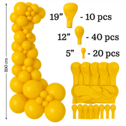 Set von Sun Blume Farbe dekorative Luftballons 70 Stück