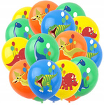 Bedruckte Gummiballons Dinosaurier (8 Stück).)