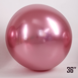 Riesenballon 36" CHROME, Rosa (1 Stück).)