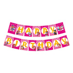 Girlanda Happy Birthday Psi Patrol – różowa, z bohaterami bajki