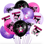 Kuromi bedruckte Gummiballons (12 Stück).)