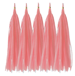 Schwanz für Ballons Rosa Dunkel, Quaste (5St.)