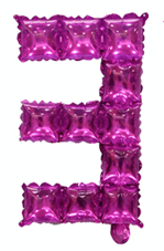 Foil Number POP IT "3" Pink (40cm)