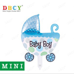 Folienballon mini Baby Boy Kinderwagen