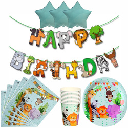 Zoo Safari Geburtstag Party Set - Dekorationen mit Tieren (44 Elemente)