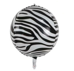 4D Zebra 18" (45cm) Folienballon.)