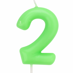 Kerze Nummer "2" - Grün