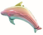 Regenbogen-Delfin-Folienballon (100cm*70cm)