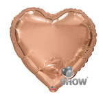 Folie Herz Rosa Gold 18" (45cm).)