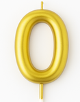 Goldene Geburtstagskerze in Form einer Zahl ""