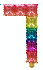 Foil Number POP IT "7" Rainbow (40cm)