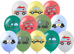 Bedruckte Gummiballons Transport (12 Stück).)