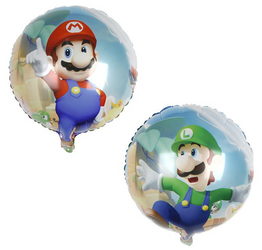 Mario 18" (45cm) doppelseitiger Folienballon.)