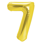 Folienballon Nummer "7" Gold ( 100cm.)