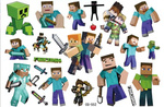 Kinderspiel-Tattoos, Minecraft, Pixels (1 Stück)
