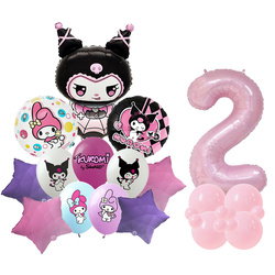 2er-Set Kuromi Folien- und Gummiballons bedruckt