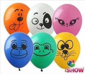 Bedruckte Gummiballons Tiere (10 Stück).)