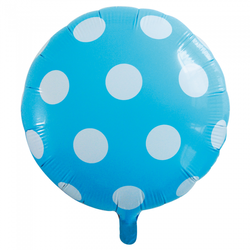 Blaue Dots Folienballon 18" (45cm).)
