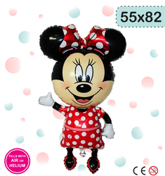 Minnie Mouse Roter Folienballon (55cm*82cm)