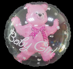 Foil Balloon in Balloon "Baby Girl, Bear " (60cm*69cm)