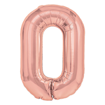 Balloon Foil Number "0" RoseGold (100cm.)