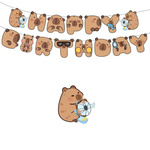Capybara Papiergirlande Happy Birthday