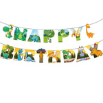 Girlanda Papierowa Dinozaury HAPPY BIRTHDAY Dekoracja Urodzinowa