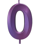 Purple-Pink Number "0" Candle