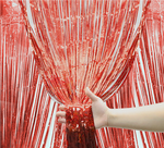 Holo Rot Dekorativer Vorhang 100x200cm