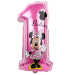 Folienballon Nummer 1 Minnie (35cm*80cm)