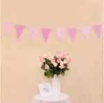 Papier Dreieck Girlande Rosa (1-pack).)