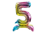 Foil Balloon Standing Number "5" Rainbow (80cm.)