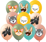 Latex balloons with Printing Dogs (10 pcs.)