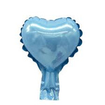 Blaue Folie Herz 12,5 cm. (10 Stück.)