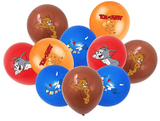 Rubber balloons with Tom & Jerry print (12 pcs.)