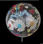 Seifenblasen Ballon mit Happy Birthday Druck (18 Zoll)