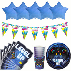 Game On Birthday Set - Dekorationen und Geschirr für Spiele (46 Artikel)